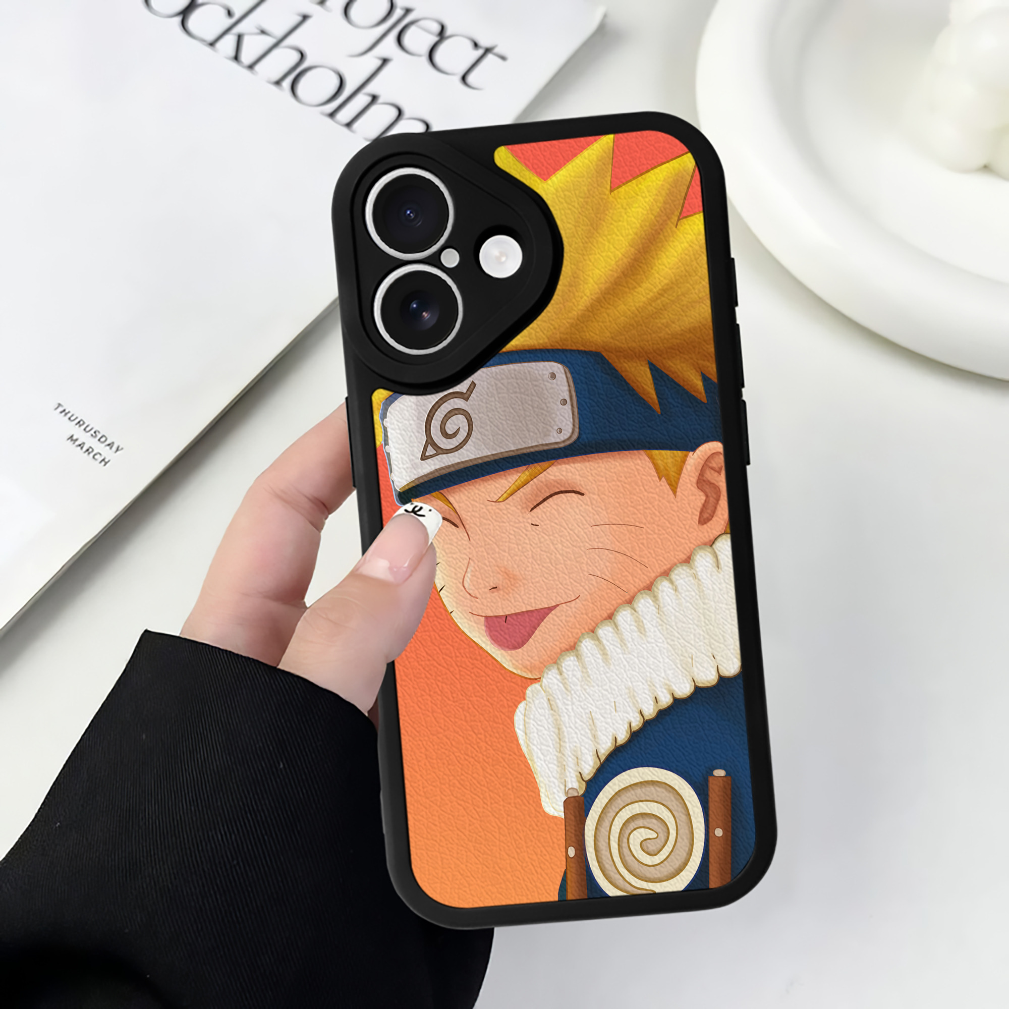 （画像用） NARUTO -ナルト- NARUTO -ナルト- 疾風伝 【iPhone 16シリーズ対応】シリコンスマホケース（レザー調） 材質：シリコン
